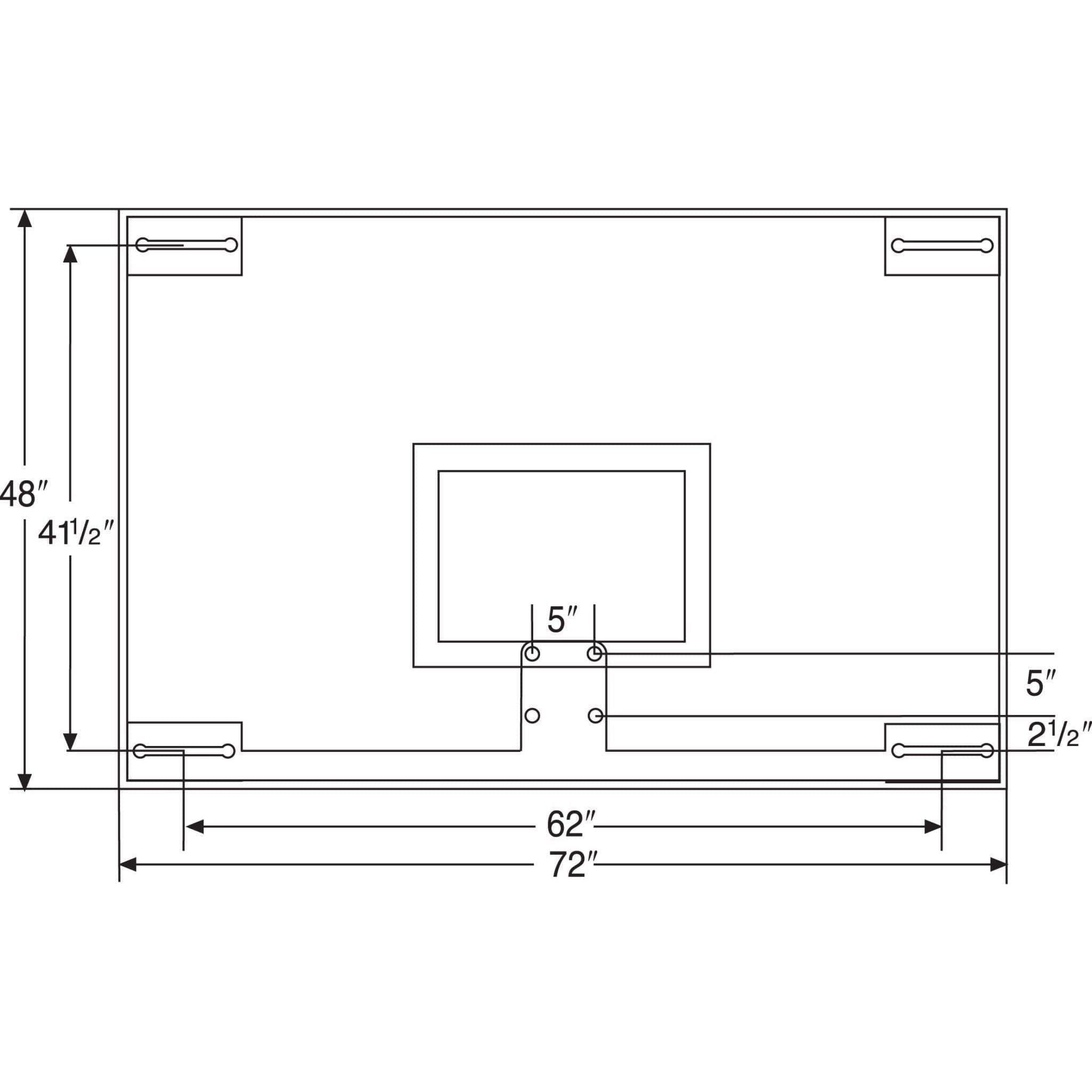 Bison 48" x 72" Unbreakable Tall Glass Backboard BA48XL