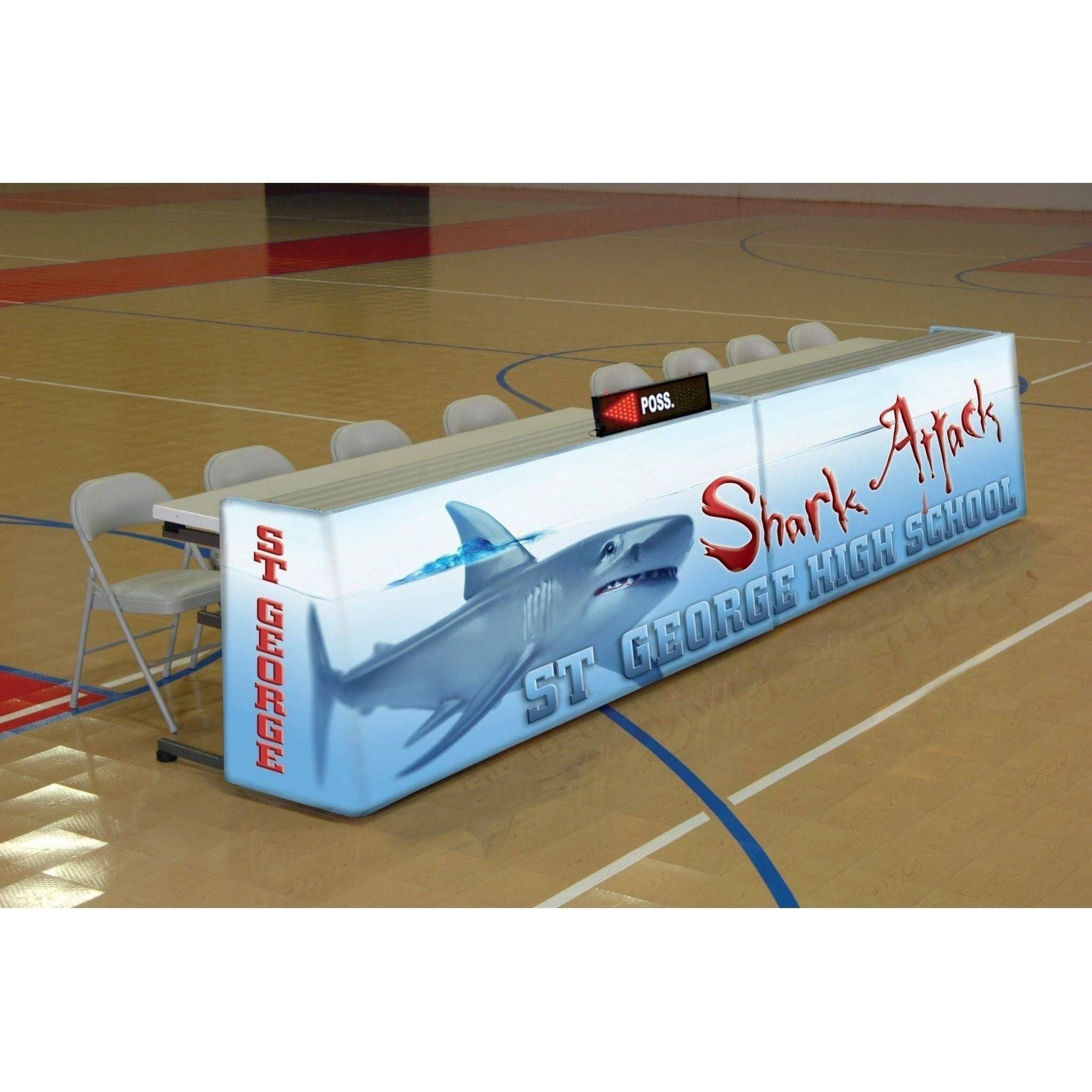 Bison 8' Sport Pride Convertible Scorers Table ST85F