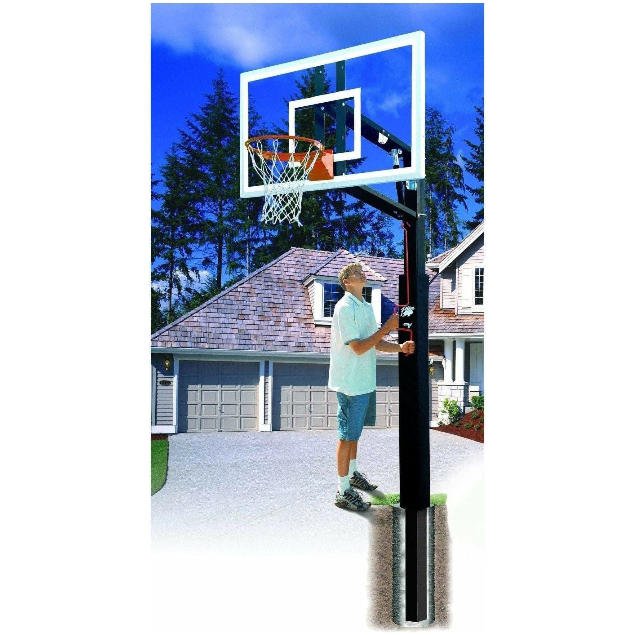 Bison Lottery Pick ZipCrank 4" Adjustable Basketball Hoop BA8350