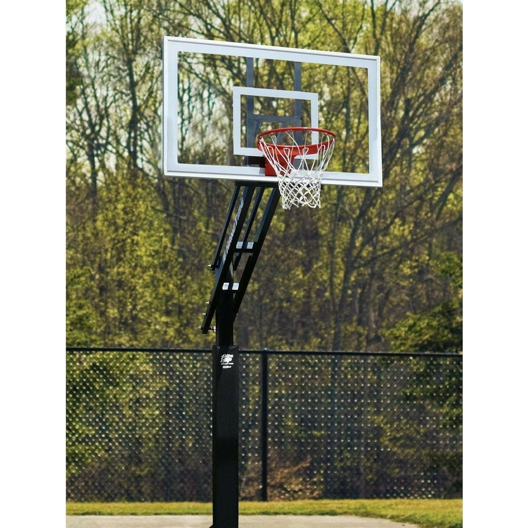 Bison Ultimate HangTime Clear 6" Adjustable In-Ground Basketball Hoop