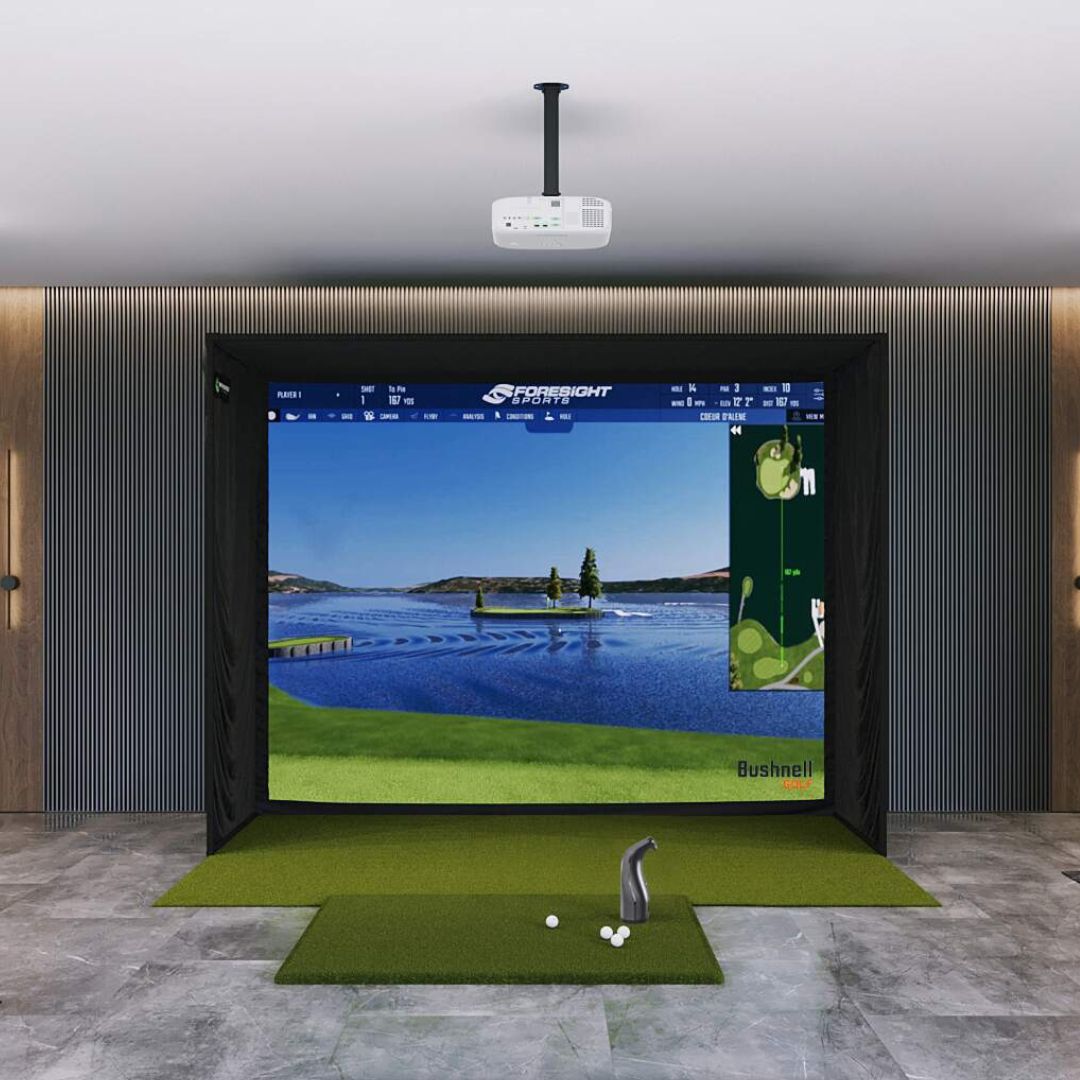 Shop Indoor Golf Bushnell Launch Pro SIG10 Golf Simulator Package