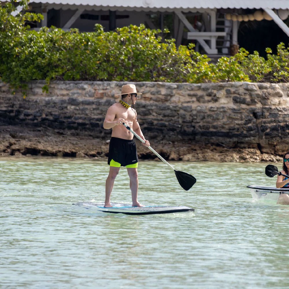 Crystal Kayak Premium 1-Person Outdoor Clear Transparent SUP With Paddle, 11FT (SAK37248)