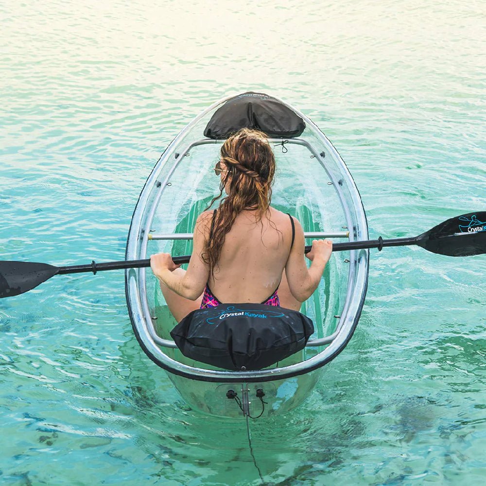 Crystal Kayak Premium 2-Person Outdoor Clear Bottom Explorer Kayak With Paddles, 11FT (SAK59460)