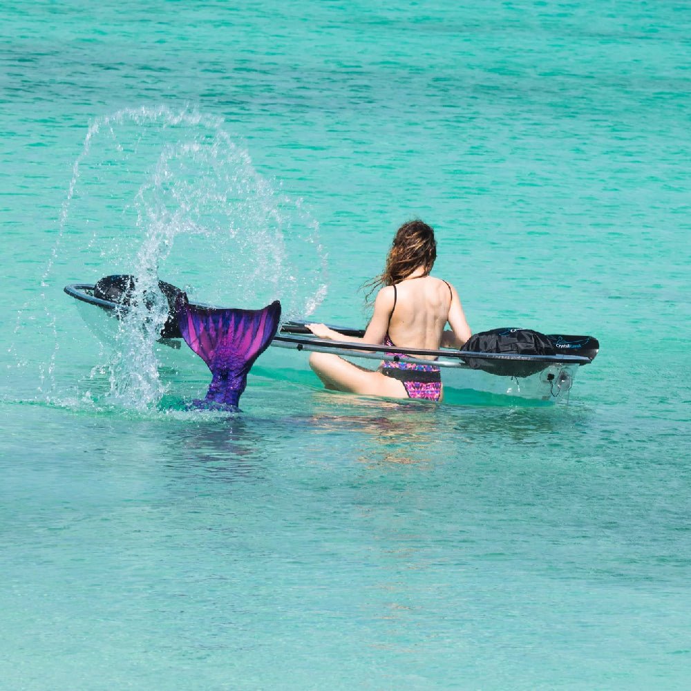 Crystal Kayak Premium 2-Person Outdoor Clear Bottom Explorer Kayak With Paddles, 11FT (SAK59460)
