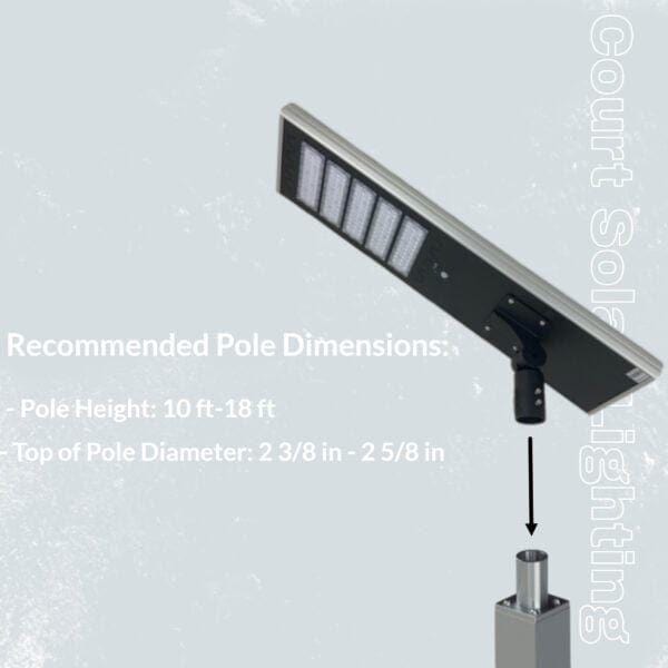 Dominator 16FT LED Solar Light Full Assembly