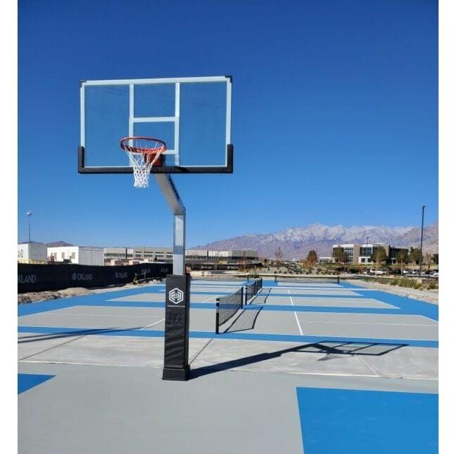 Dominator 72" Glass Backboard Adjustable Hoop 724-aa