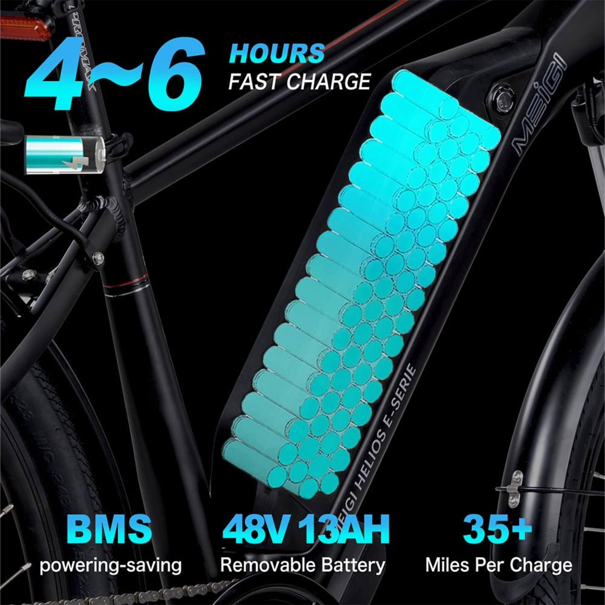 Dwmeigi MG7612 Helios 26" 48V/13AH 750W Fat Tire Electric Bike, 280LBS (SAK91253)