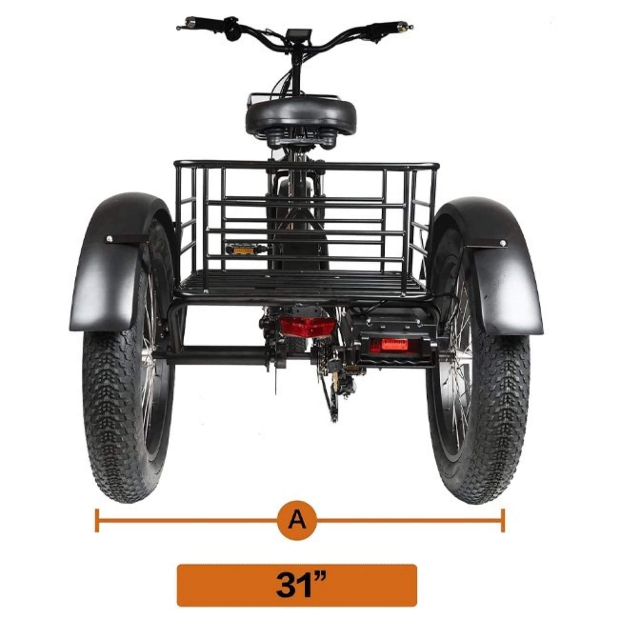 Dwmeigi MG1703 48V/18.2Ah 750W Fat Tire Electric Trike, 330LBS (SAK93144)