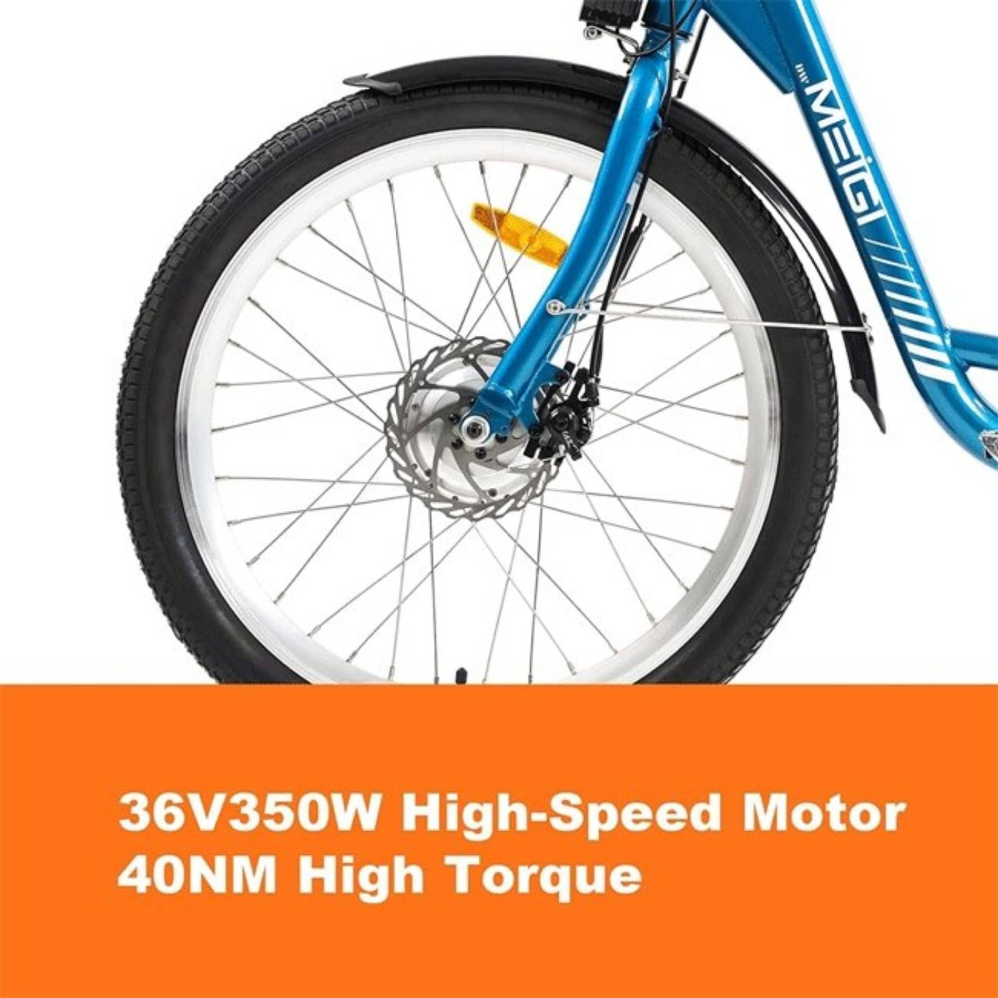 Dwmeigi MG708 24" 36V/13AH 350W Step-Through Adult Electric Trike, 330LBS (SAK60302)