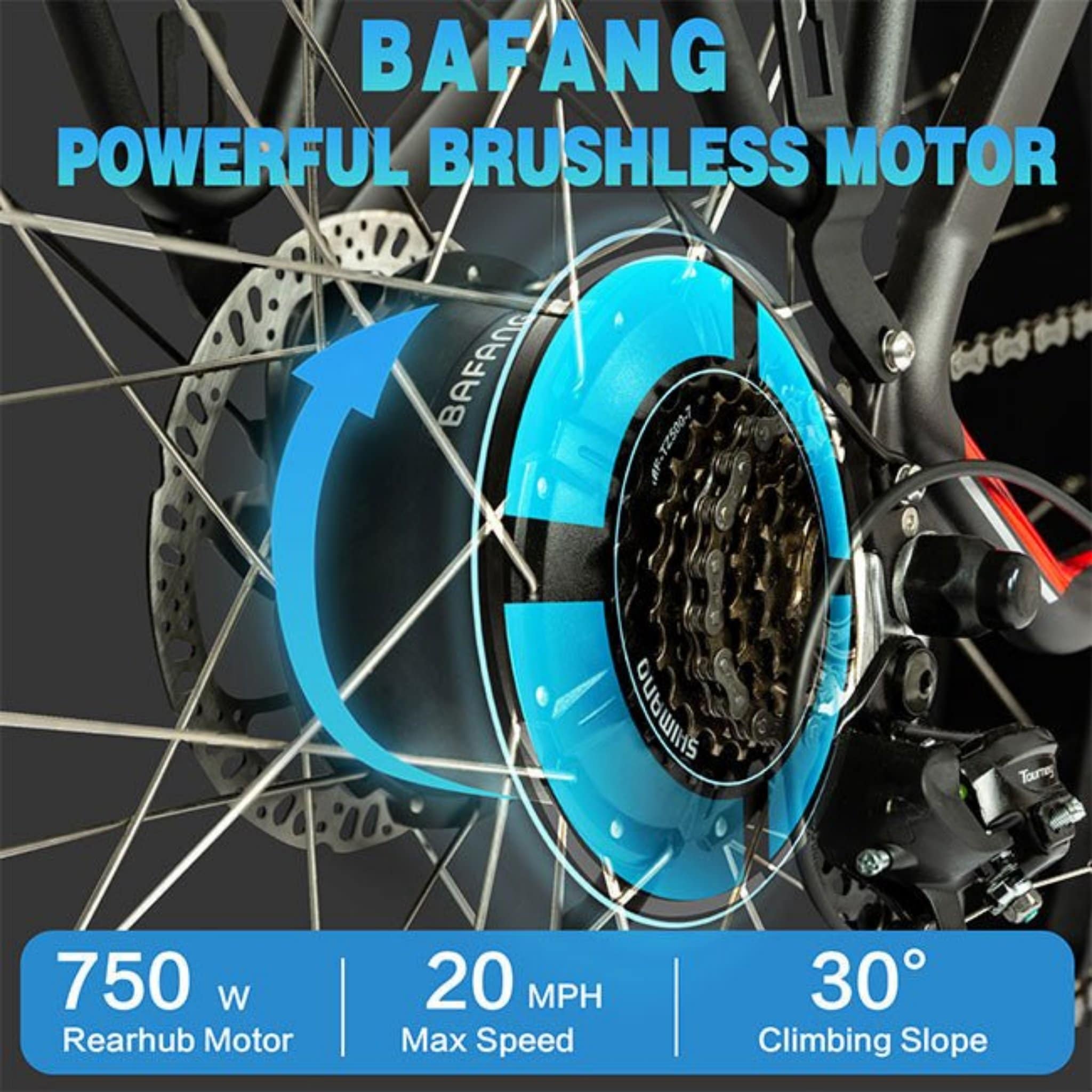 Dwmeigi MG8713 Pegasus 26" 48V/16AH 750W Fat Tire Electric Bike, 280LBS (SAK96845)
