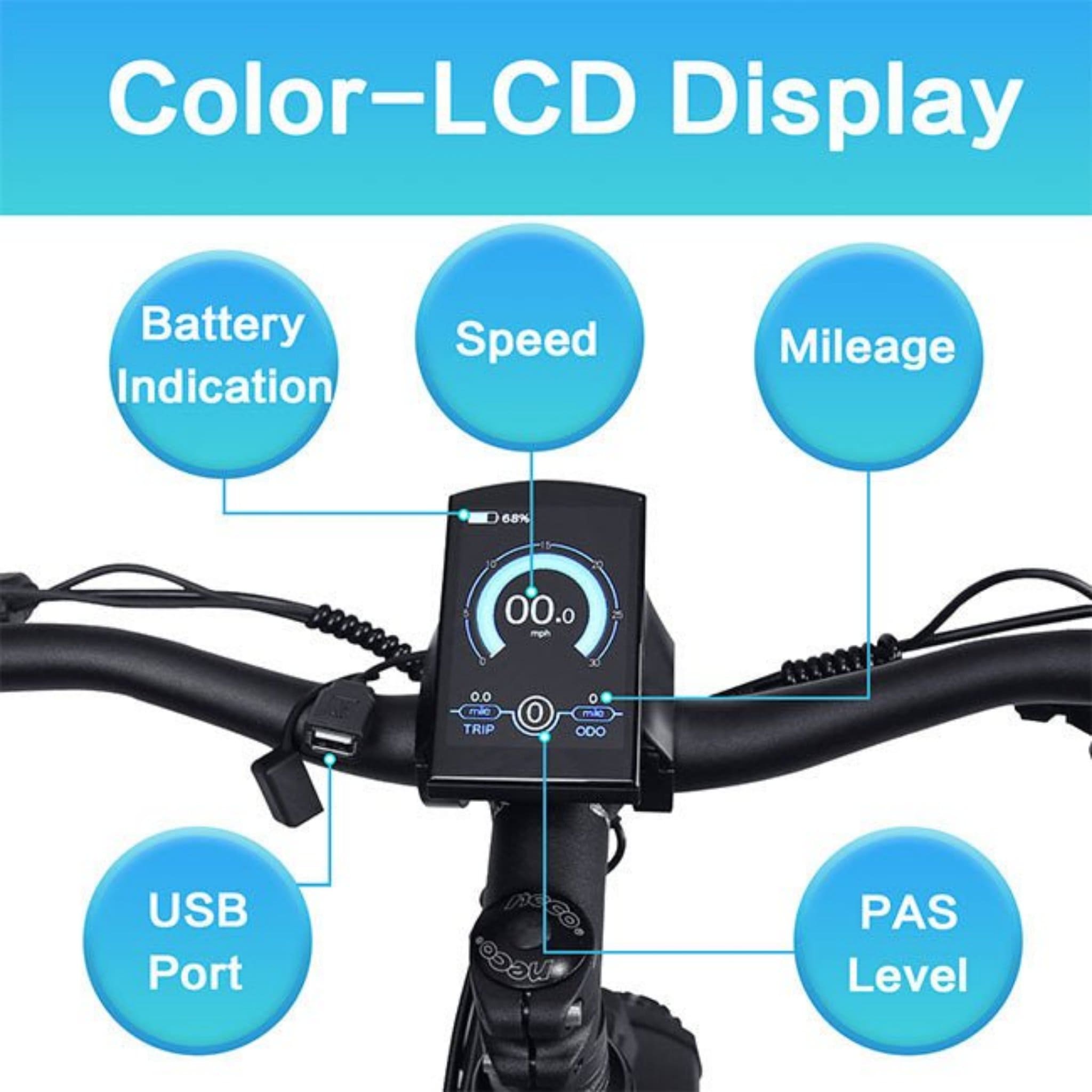 Dwmeigi MG8713 Pegasus 26" 48V/16AH 750W Fat Tire Electric Bike, 280LBS (SAK96845)