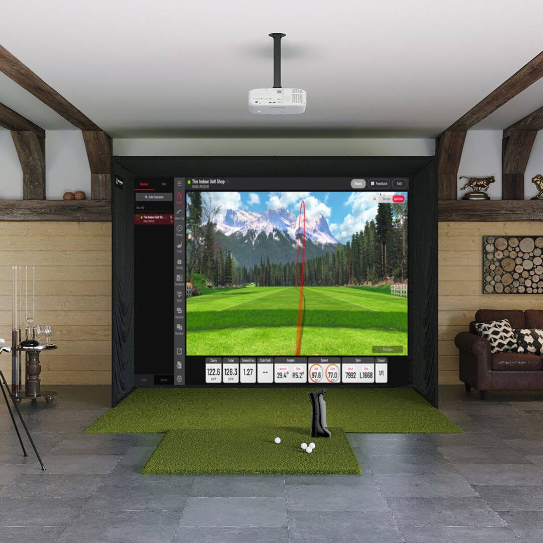 Shop Indoor Golf Uneekor EYE MINI SIG10 Golf Simulator Package