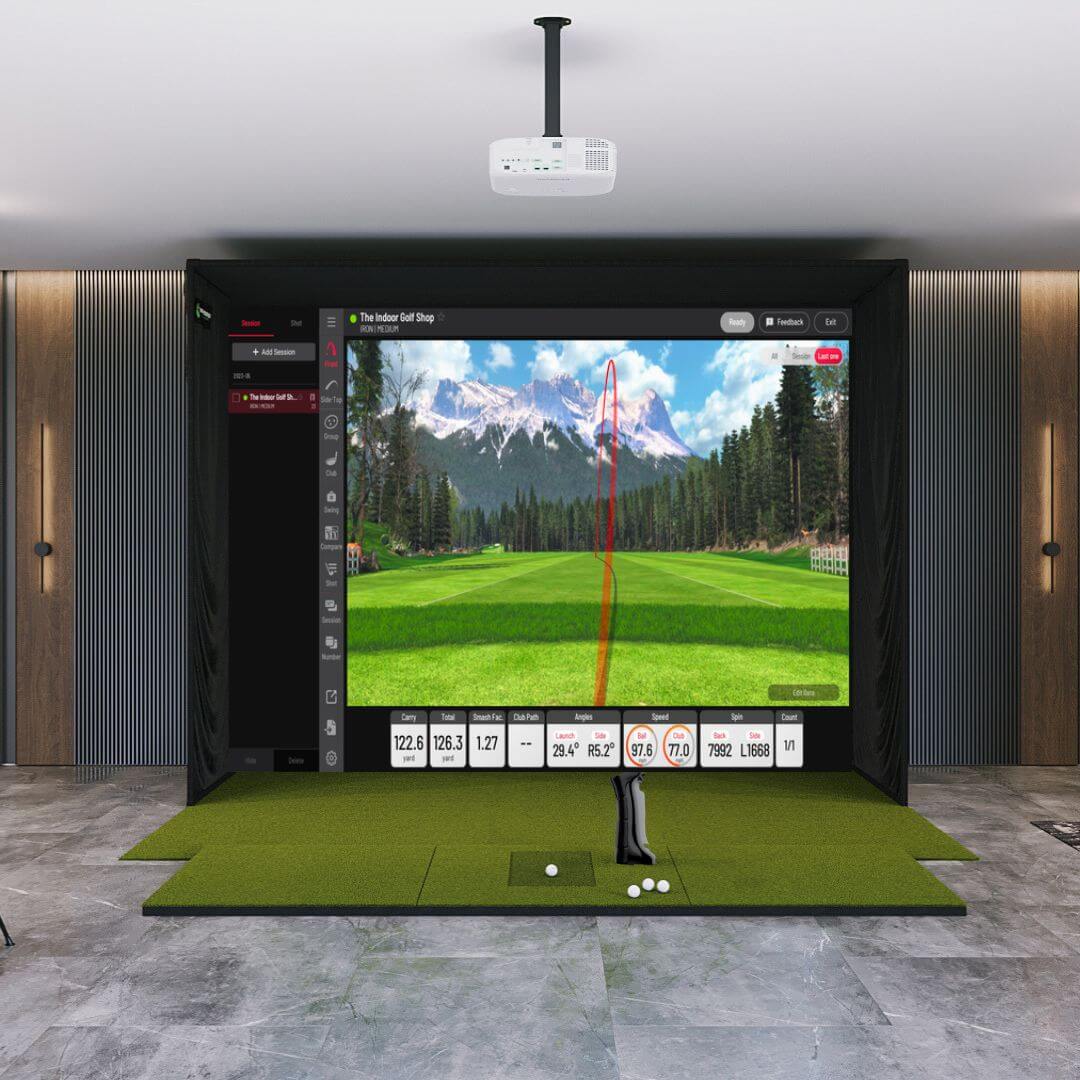 Shop Indoor Golf Uneekor EYE MINI SIG12 Golf Simulator Package