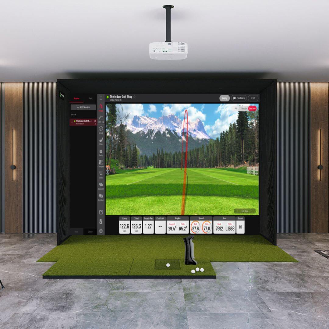 Shop Indoor Golf Uneekor EYE MINI SIG12 Golf Simulator Package