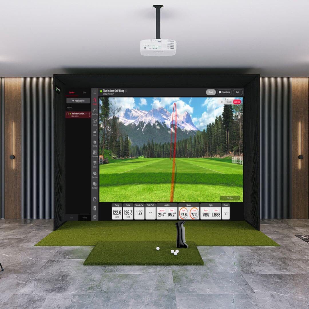Shop Indoor Golf Uneekor EYE MINI SIG12 Golf Simulator Package