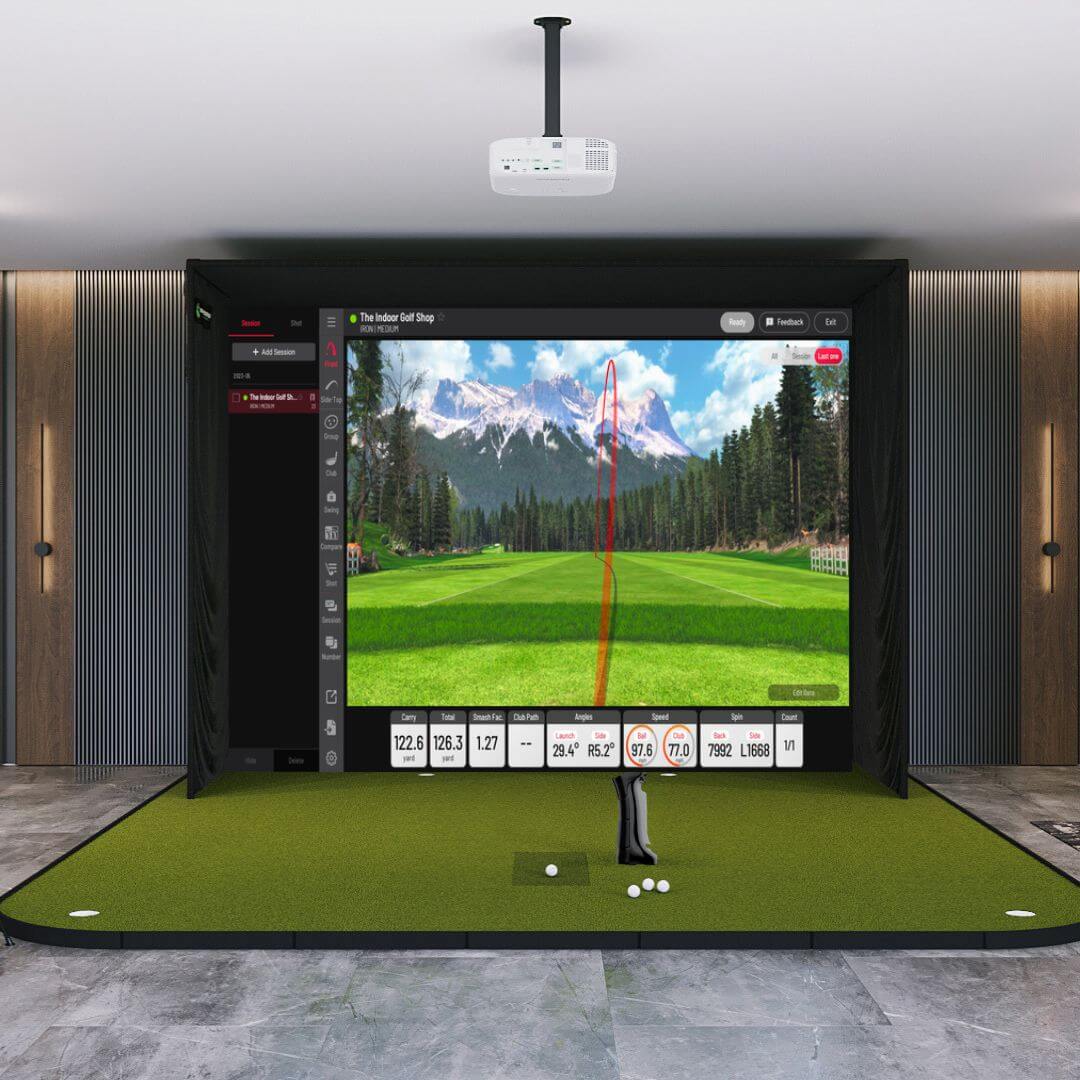 Shop Indoor Golf Uneekor EYE MINI SIG12 Golf Simulator Package