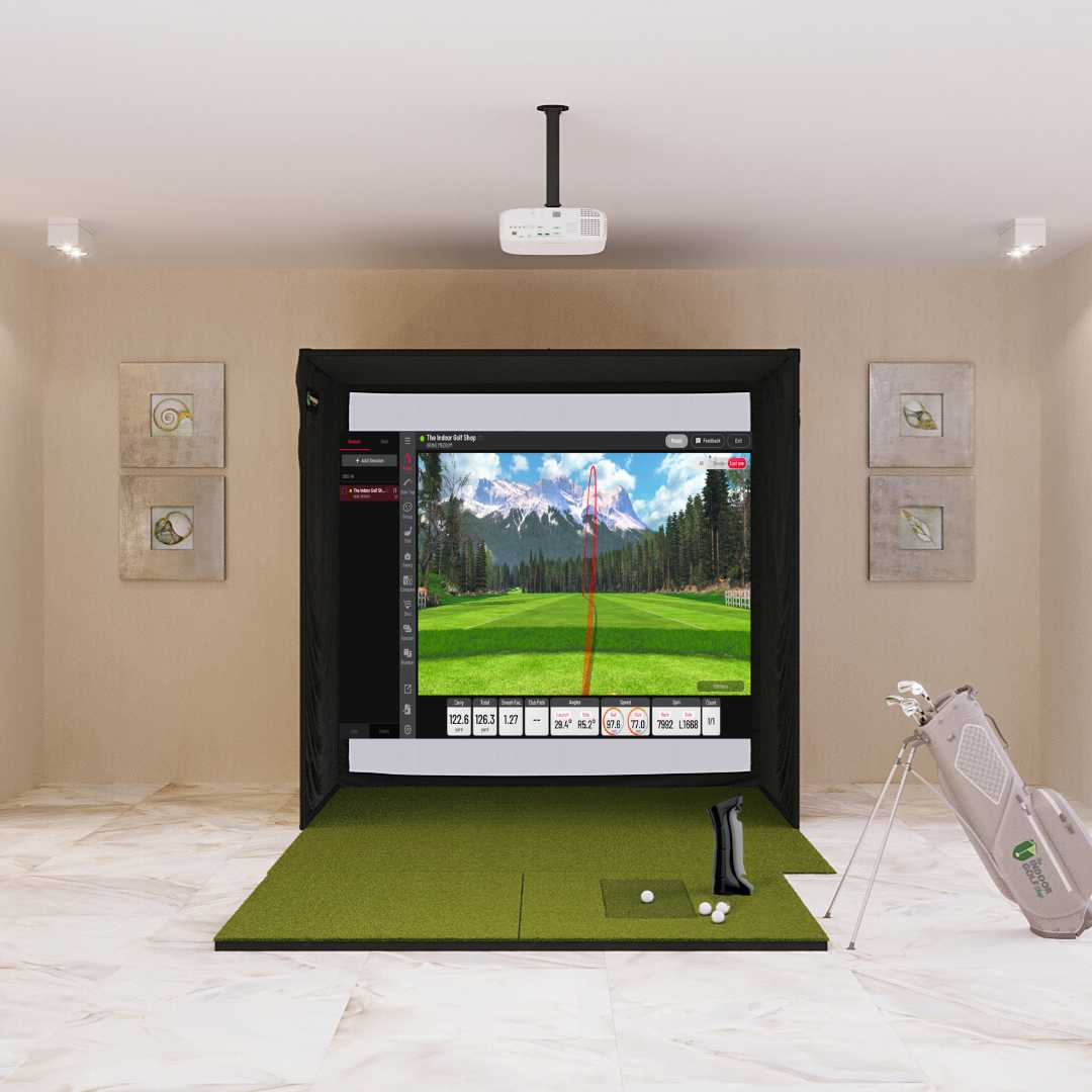 Shop Indoor Golf Uneekor EYE MINI SIG8 Golf Simulator Package