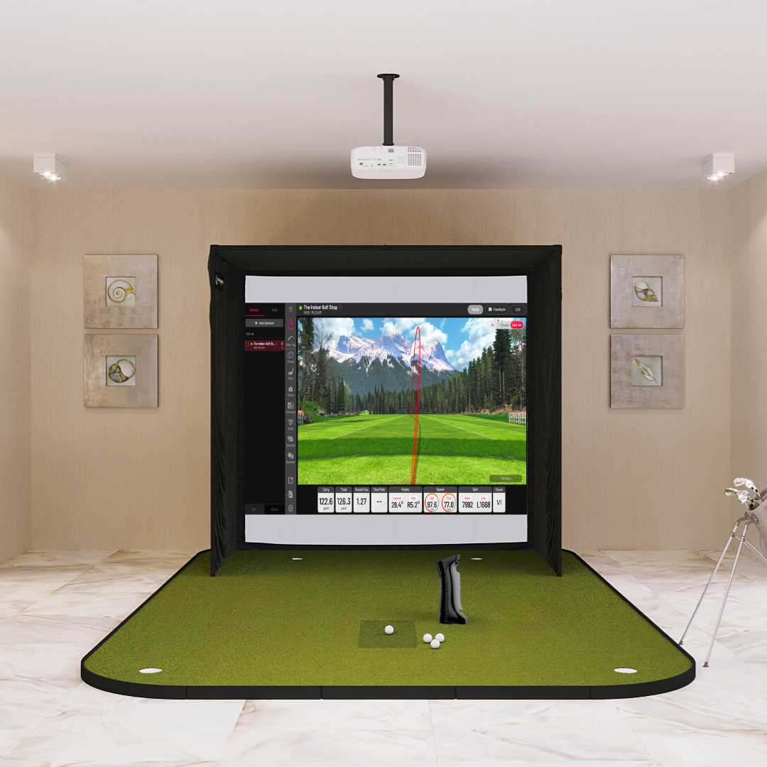 Shop Indoor Golf Uneekor EYE MINI SIG8 Golf Simulator Package