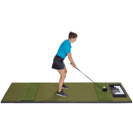 Shop Indoor Golf Fiberbuilt 4' x 10' Double Sided Launch Monitor Golf Mat