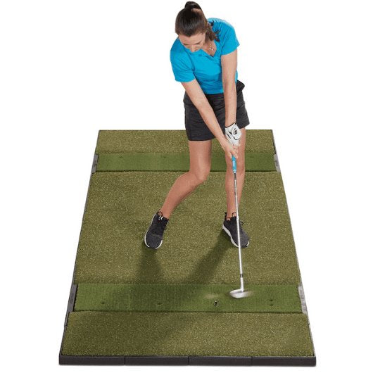 Shop Indoor Golf Fiberbuilt 4' x 10' Double Sided Launch Monitor Golf Mat