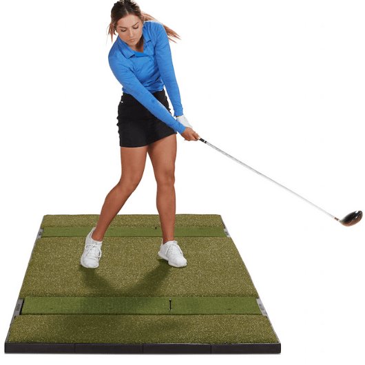 Shop Indoor Golf Fiberbuilt 4' x 10' Double Sided Launch Monitor Golf Mat