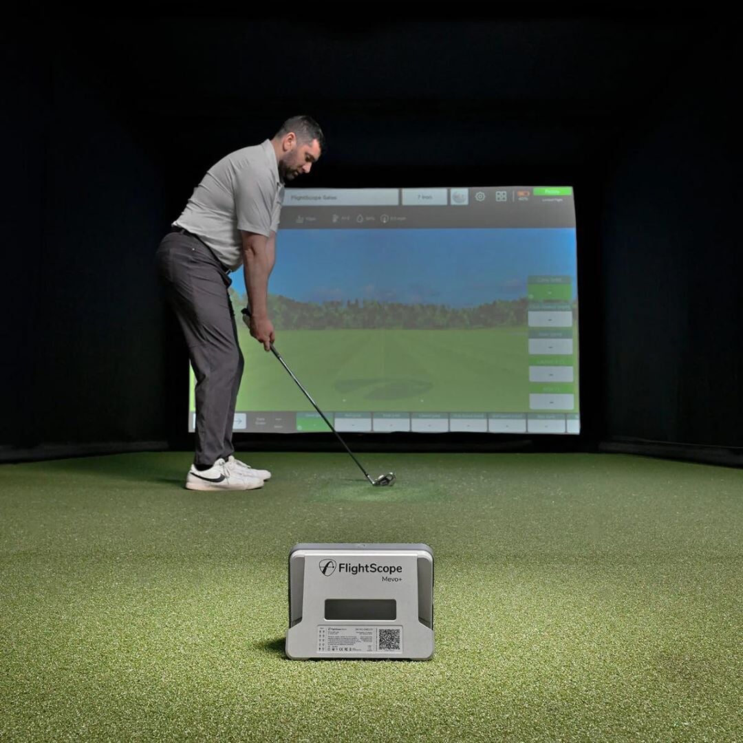 Shop Indoor Golf FlightScope Mevo+ SIG12 Golf Simulator Package