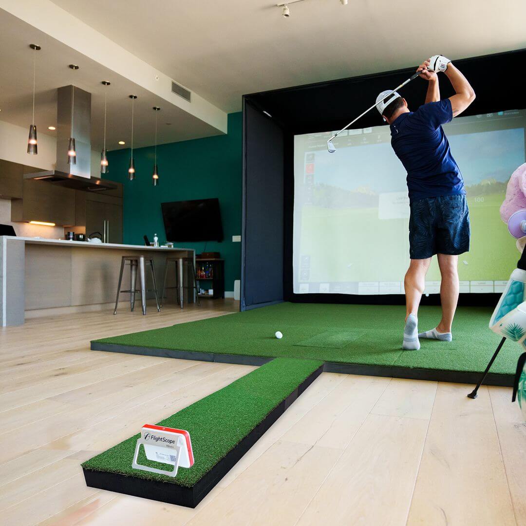 Shop Indoor Golf FlightScope Mevo+ SIG12 Golf Simulator Package