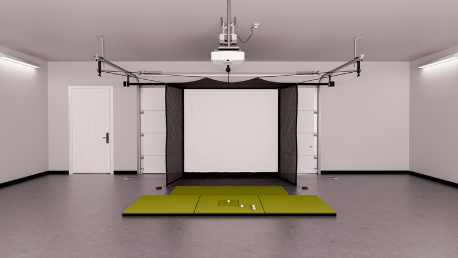 Shop Indoor Golf Trackman iO Garage Golf Simulator Package