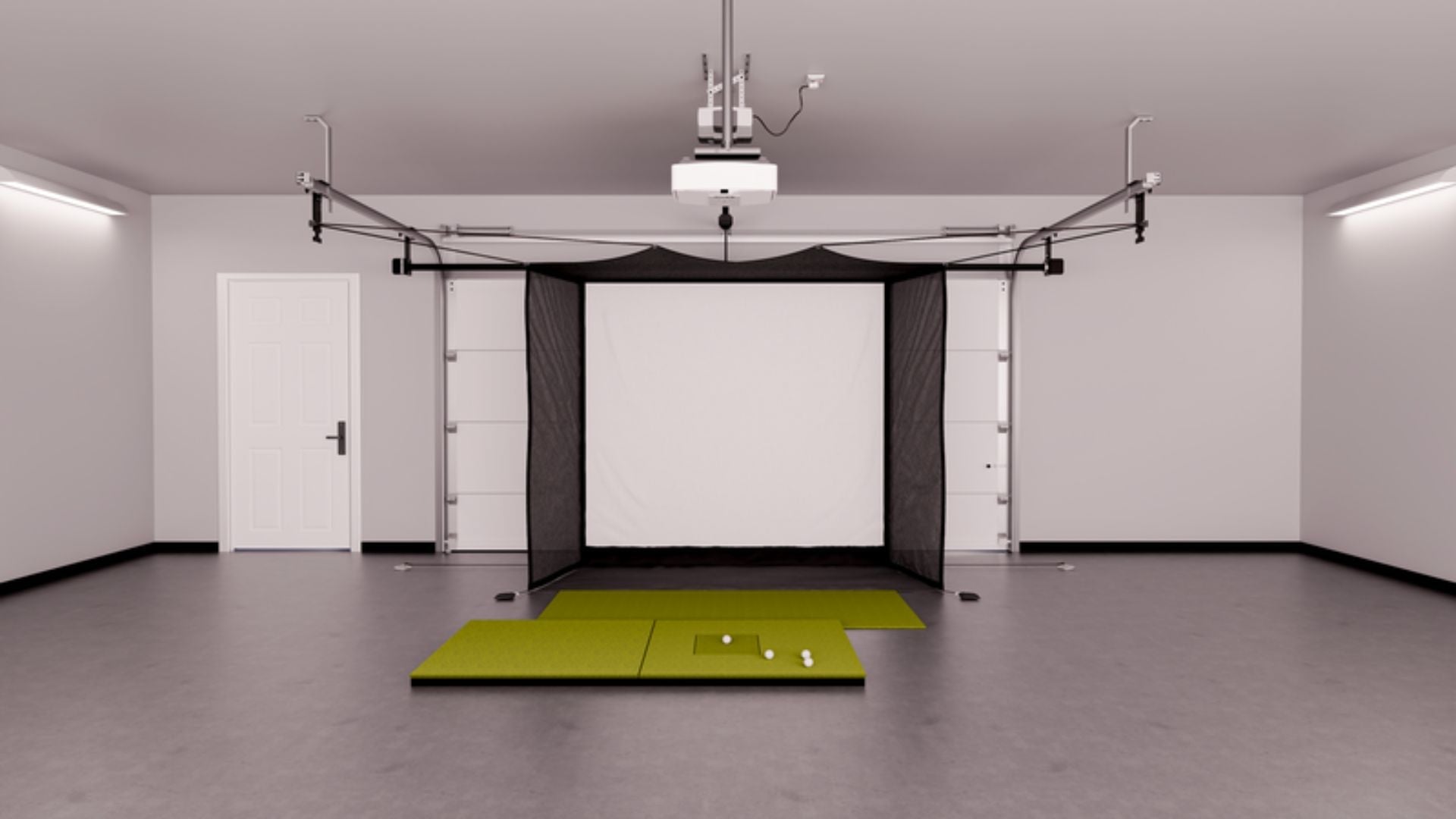 Shop Indoor Golf Uneekor EYE XO Garage Golf Simulator Package