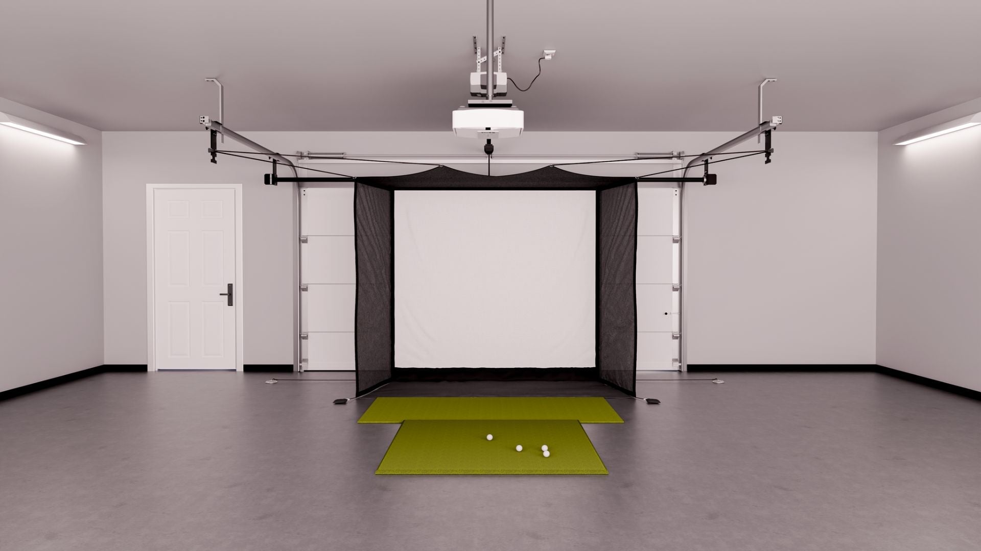 Shop Indoor Golf Uneekor EYE XO2 Garage Golf Simulator Package