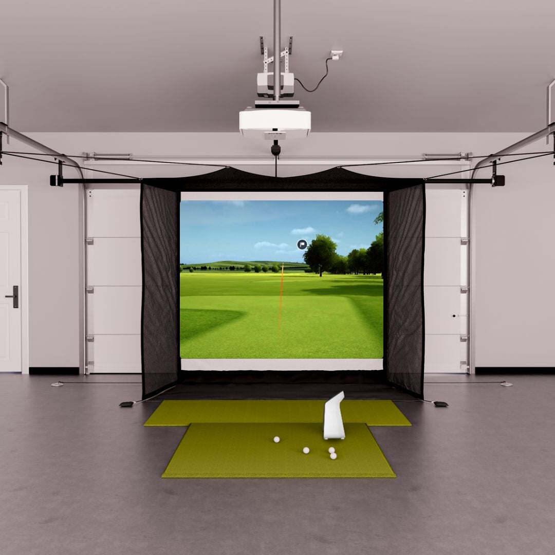 Shop Indoor Golf Garmin Approach R50 Garage Golf Simulator Package