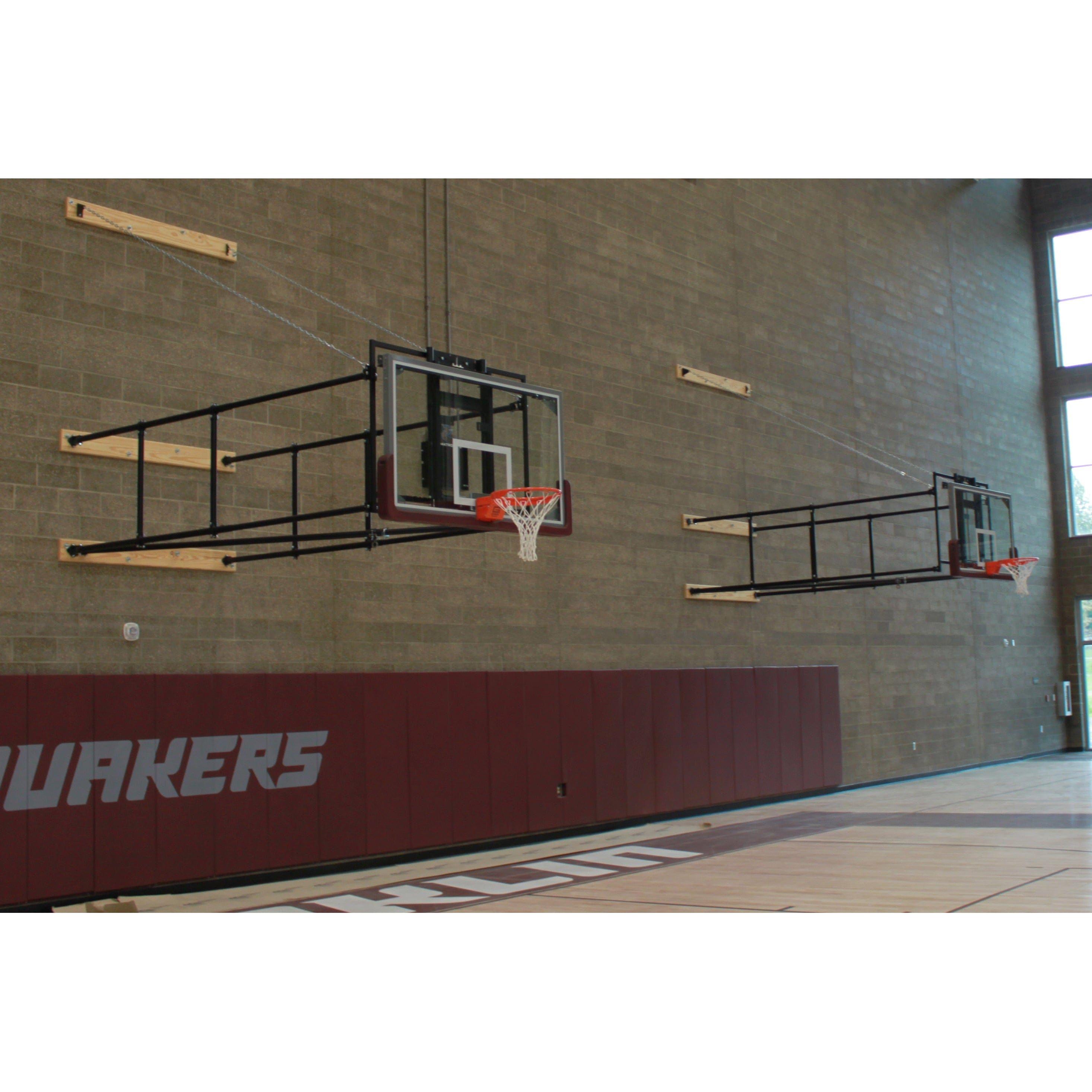 Gared 42 X 72 Four Point Side-Fold Basketball Wall Mount Package