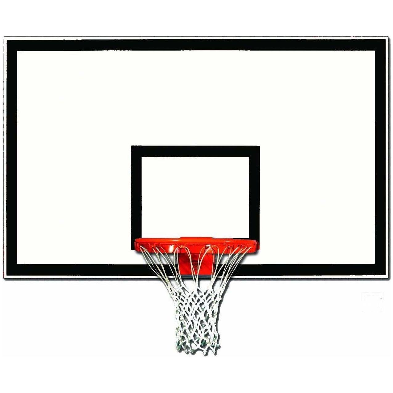Gared 42 x 72 Lightweight Full Sized Fiberglass Basketball Backboard 1342B-BLK