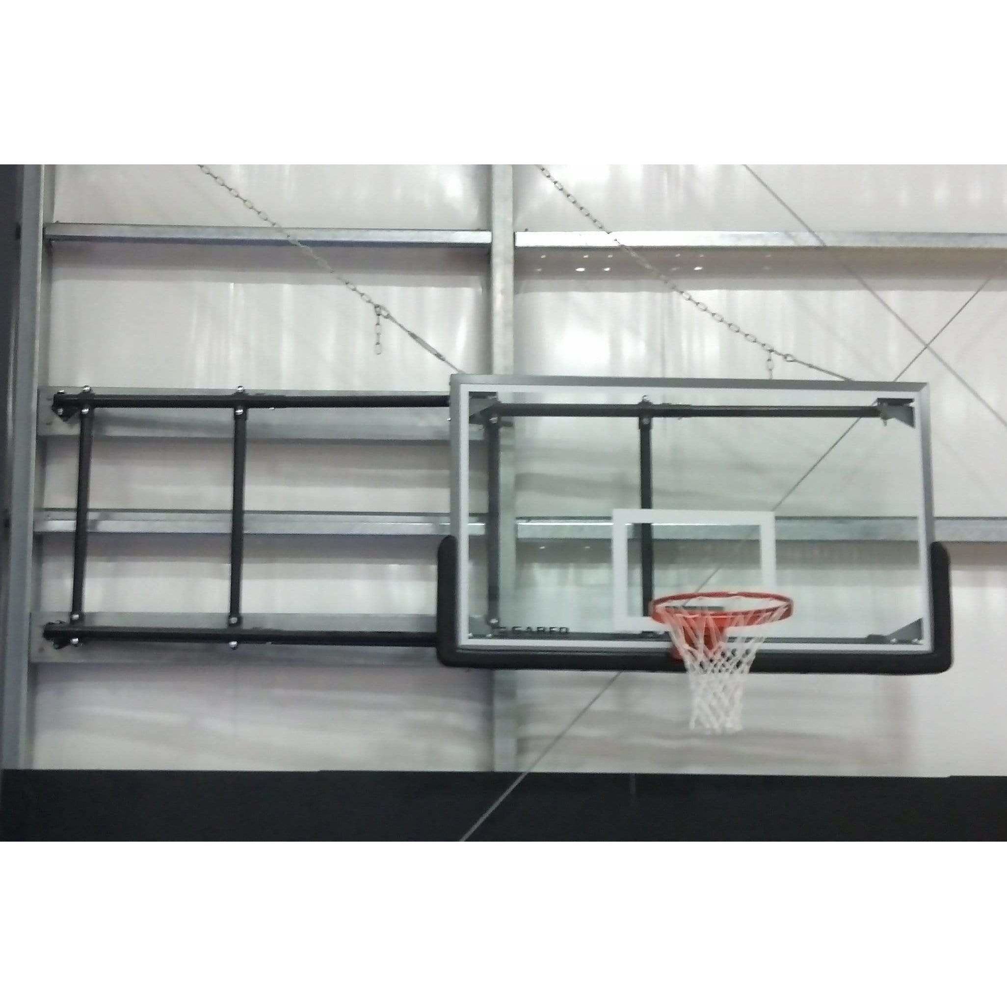 Gared 42 X 72 Side Fold Basketball Wall Mounted Package w/ Manual Height Adjuster