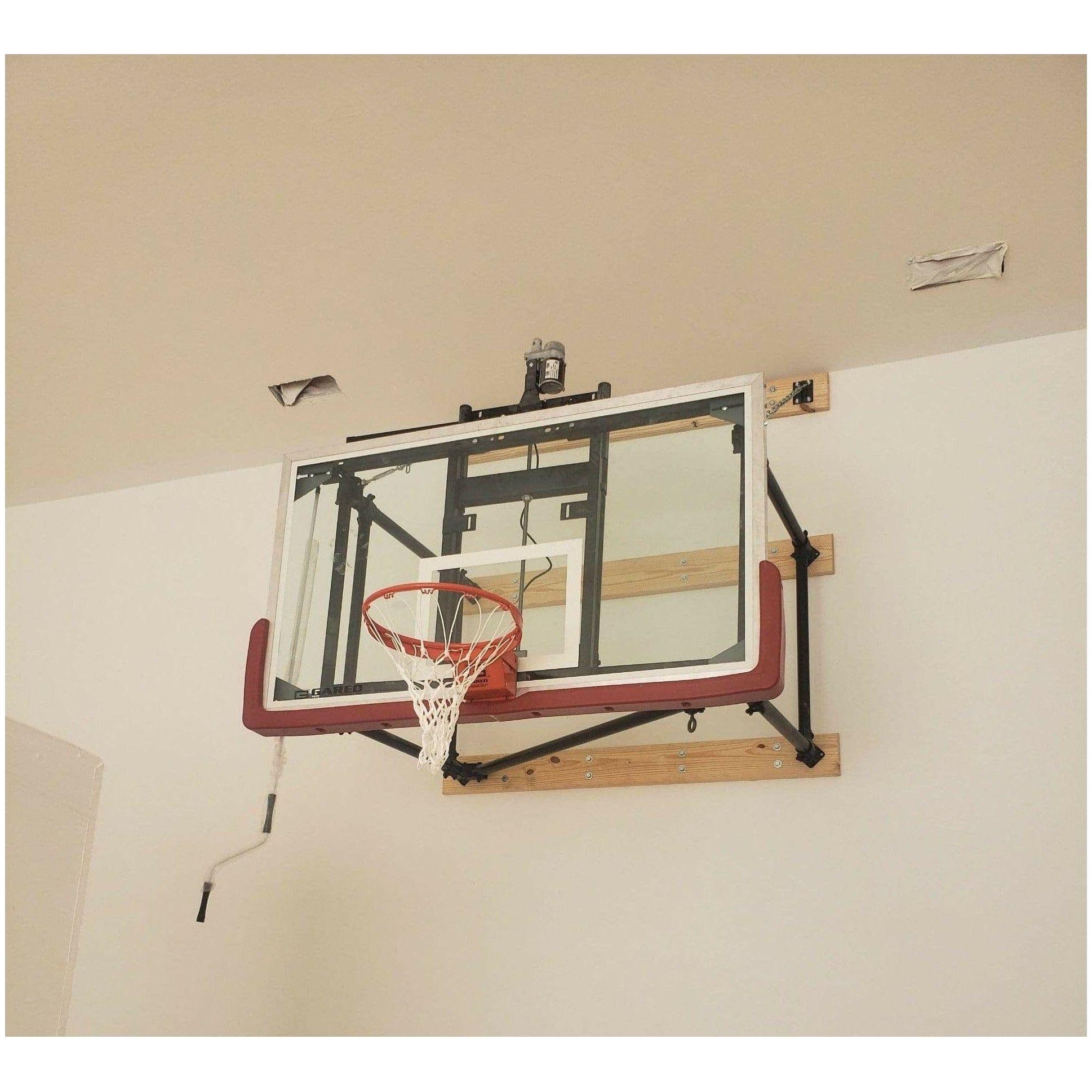 Gared 42 X 72 Side Fold Basketball Wall Mounted Package w/ Manual Height Adjuster