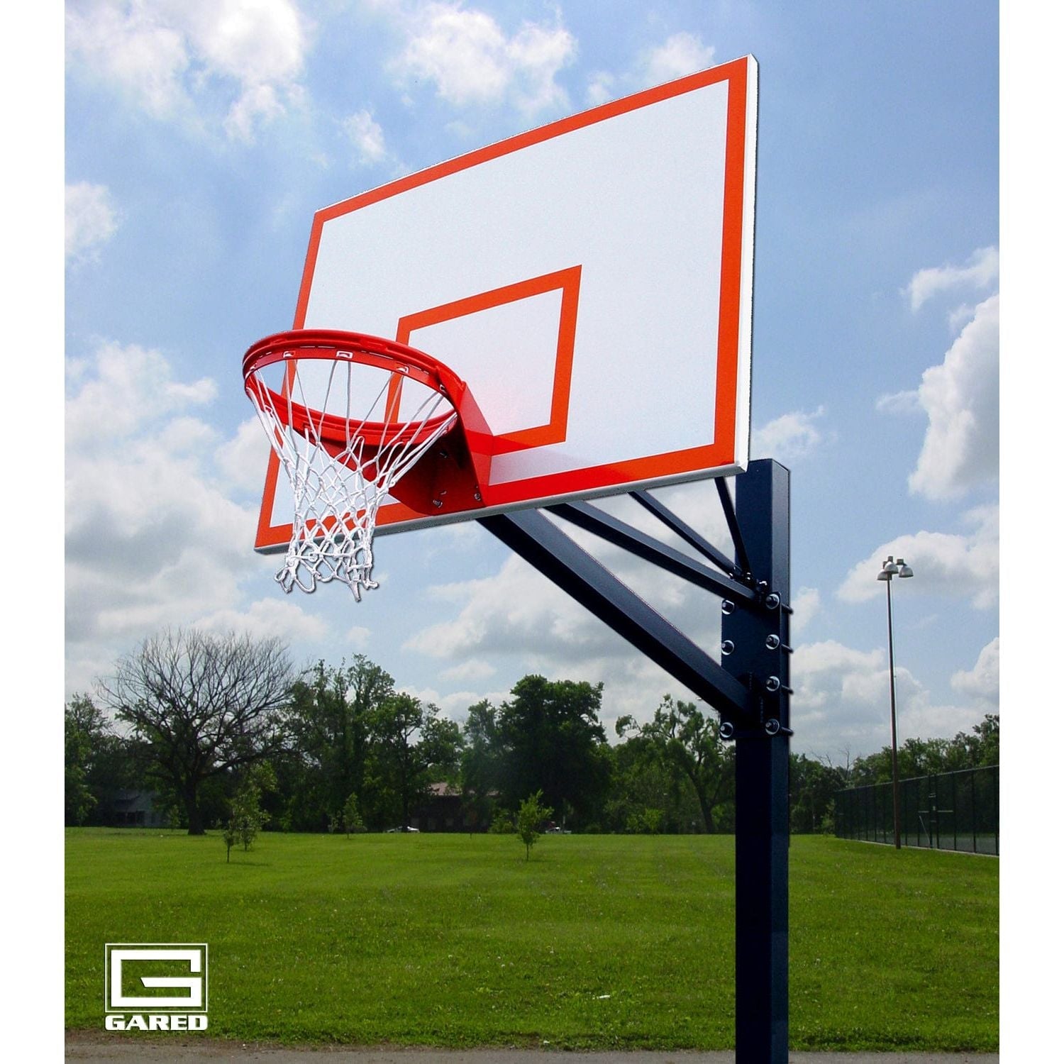 Gared Endurance 6 Square Post 4" Extension Steel Playground Basketball Hoop