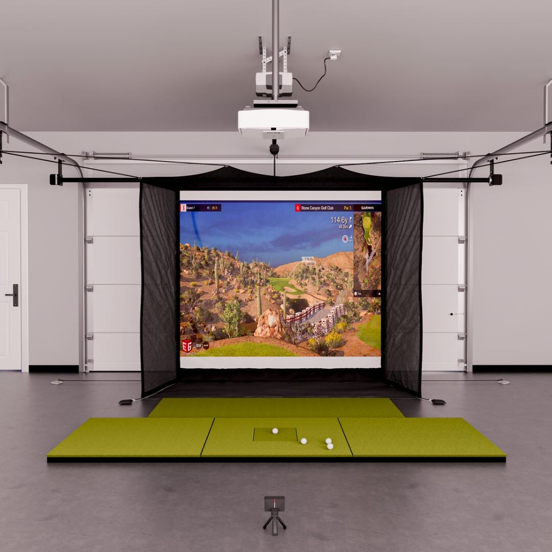 Shop Indoor Golf Garmin Approach R10 Garage Golf Simulator Package