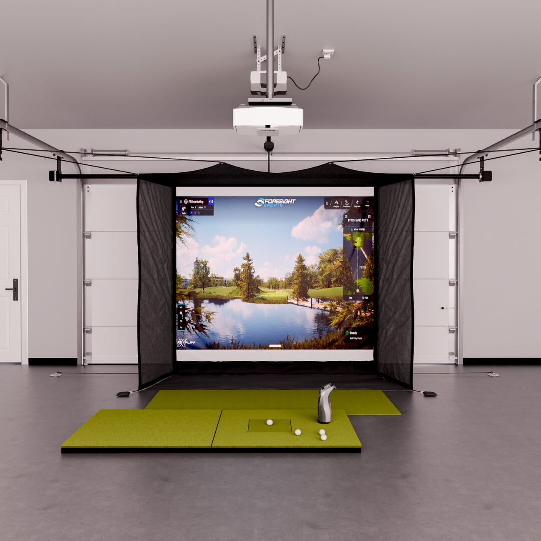 Shop Indoor Golf Foresight Sports GC3 / GC3S Garage Golf Simulator Package