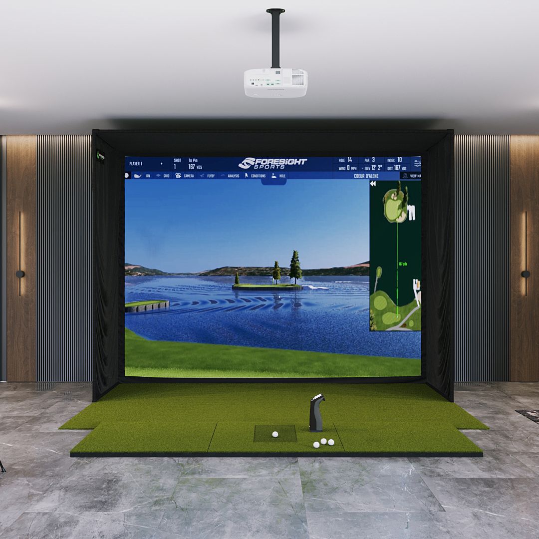 Shop Indoor Golf Foresight Sports GC3S / GC3 SIG12 Golf Simulator Package