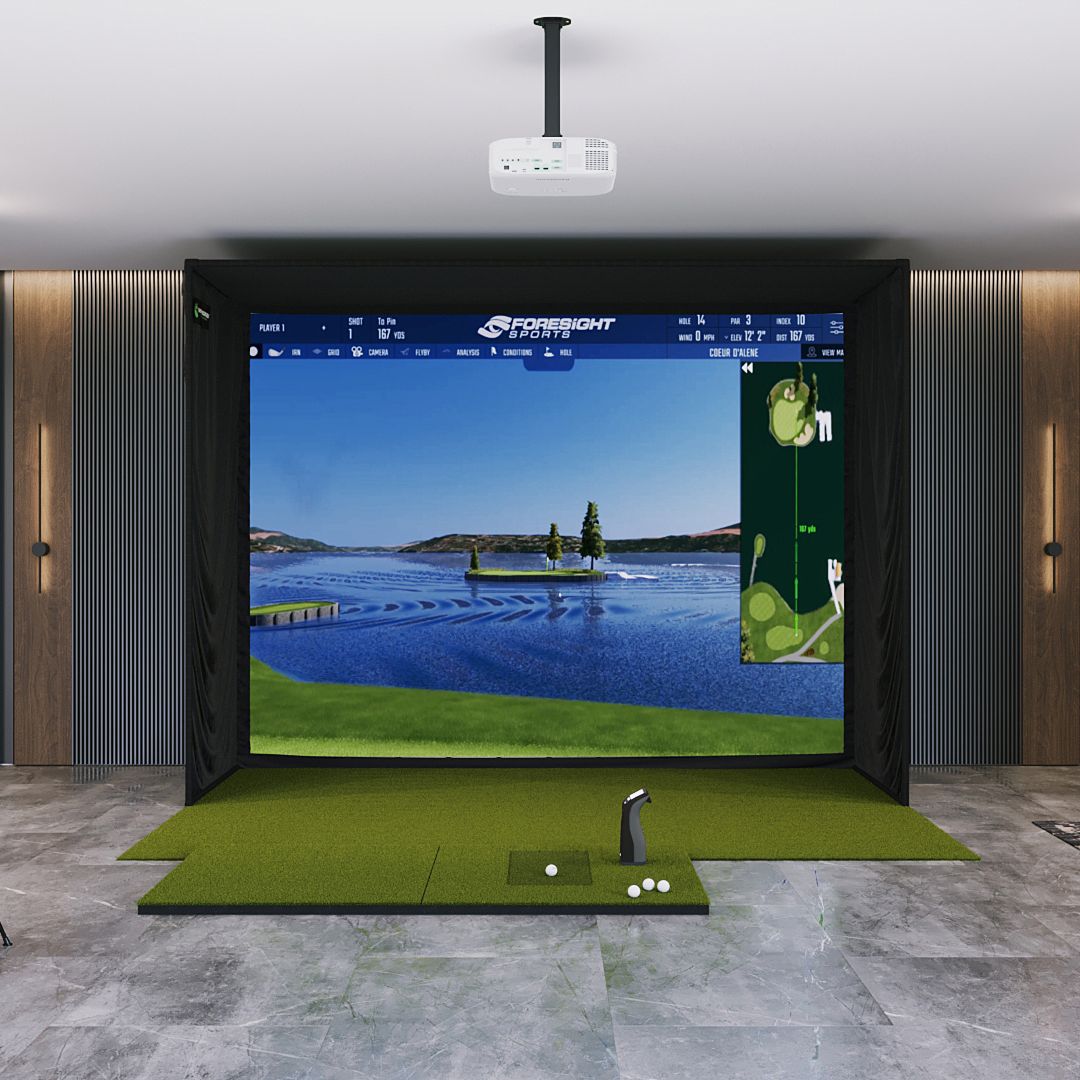 Shop Indoor Golf Foresight Sports GC3S / GC3 SIG12 Golf Simulator Package