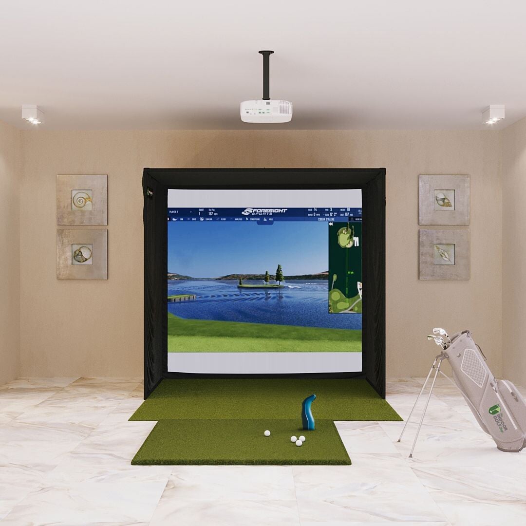 Shop Indoor Golf Foresight Sports GC3S / GC3 SIG8 Golf Simulator Package