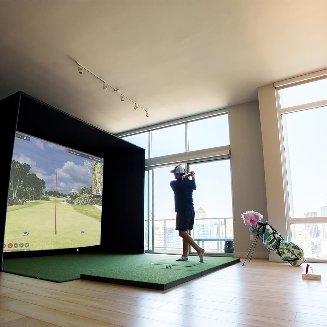 Shop Indoor Golf FlightScope Mevo+ SIG12 Golf Simulator Package