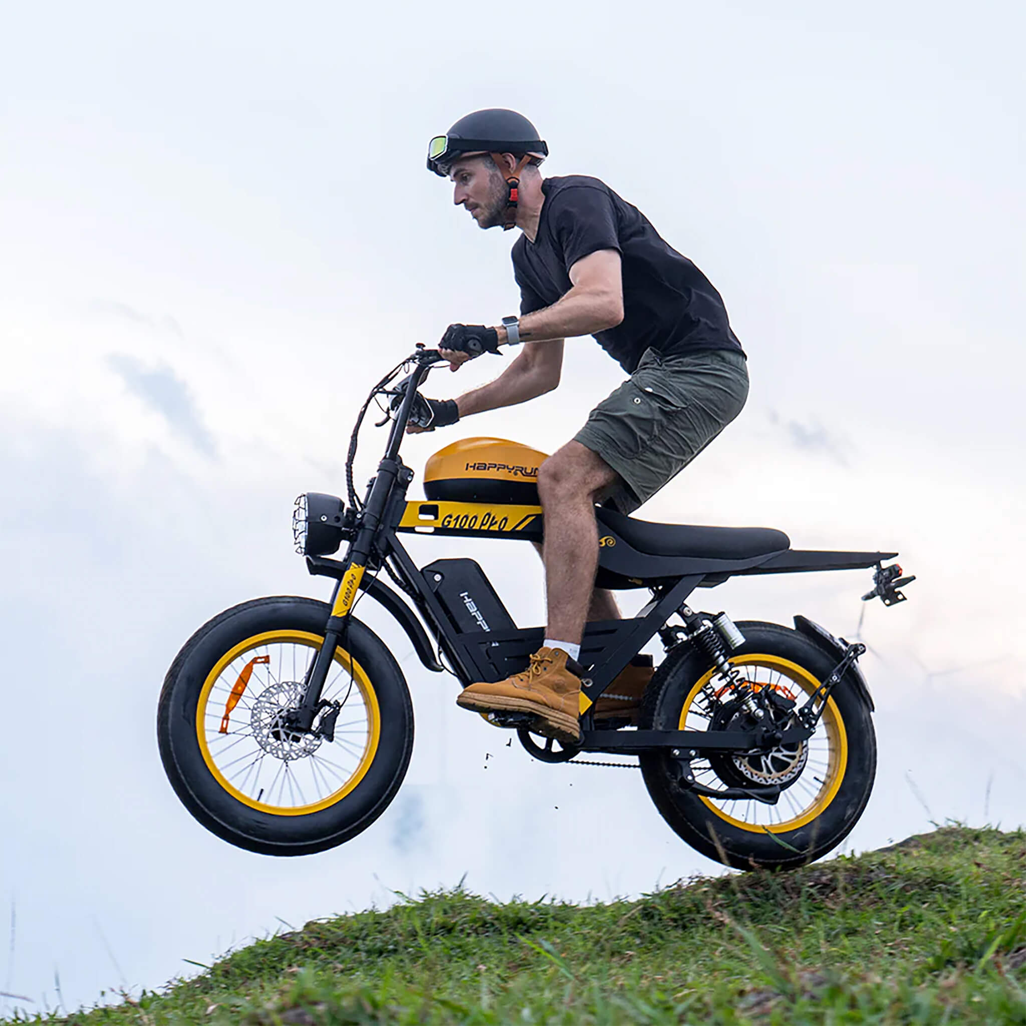 HappyRun G100 (G100 Pro) Long Distance Electric Fat Tire Bike Motorcycle (SAK95715)