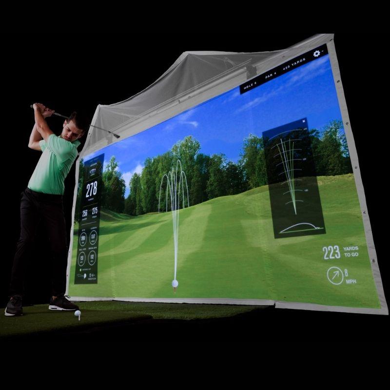 Shop Indoor Golf HomeCourse Pro Retractable Golf Simulator Screen