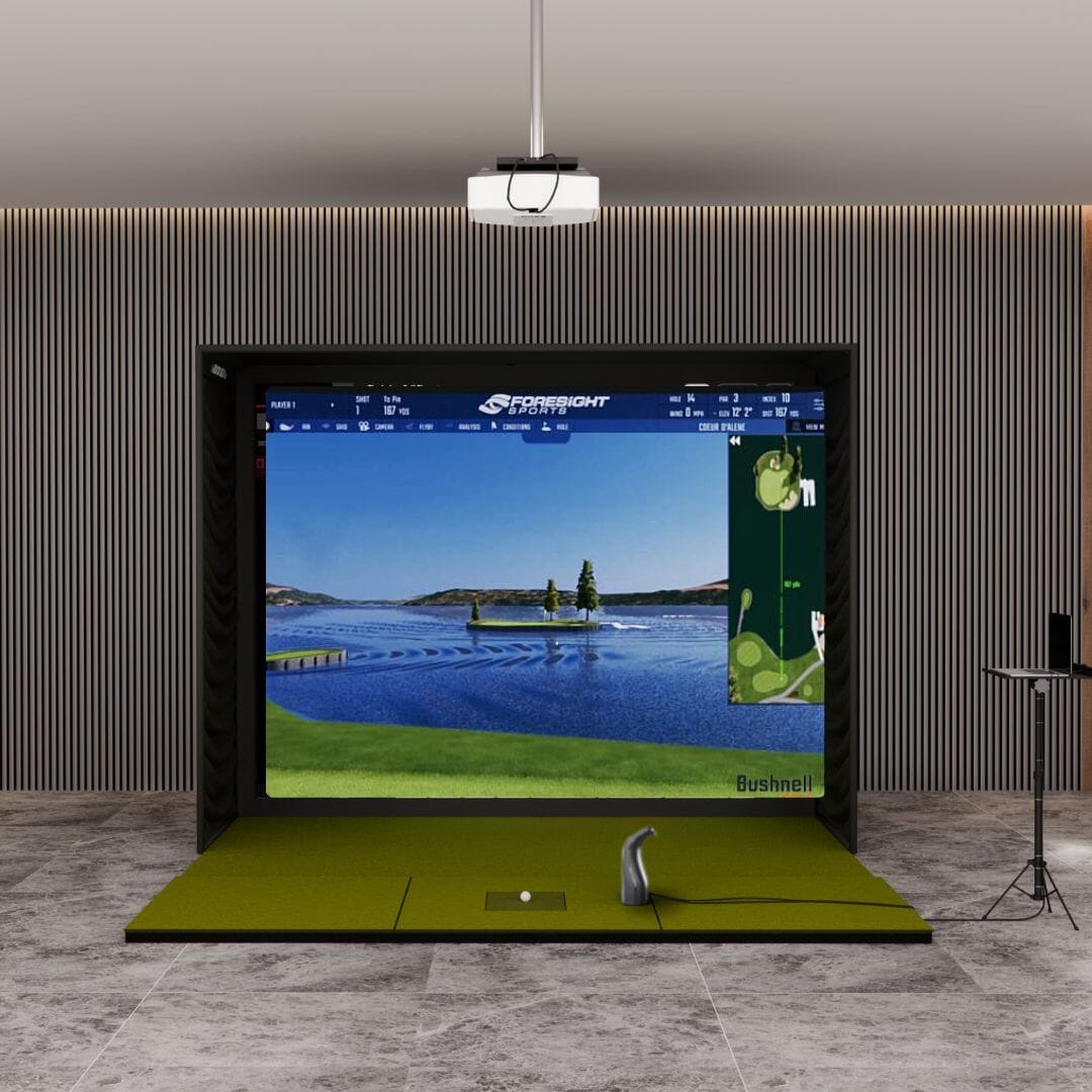 Shop Indoor Golf Bushnell Launch Pro i SIG10 Golf Simulator Package