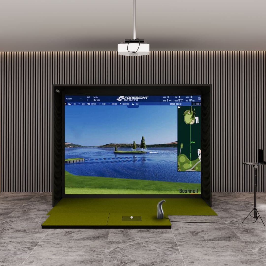 Shop Indoor Golf Bushnell Launch Pro i SIG10 Golf Simulator Package