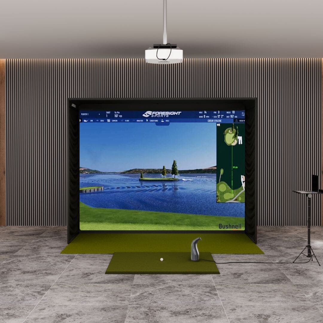 Shop Indoor Golf Bushnell Launch Pro i SIG10 Golf Simulator Package