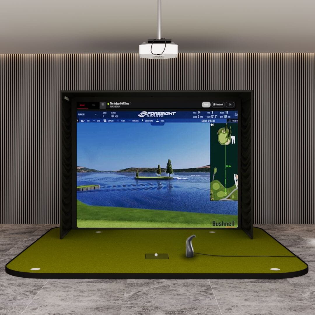 Shop Indoor Golf Bushnell Launch Pro i SIG10 Golf Simulator Package