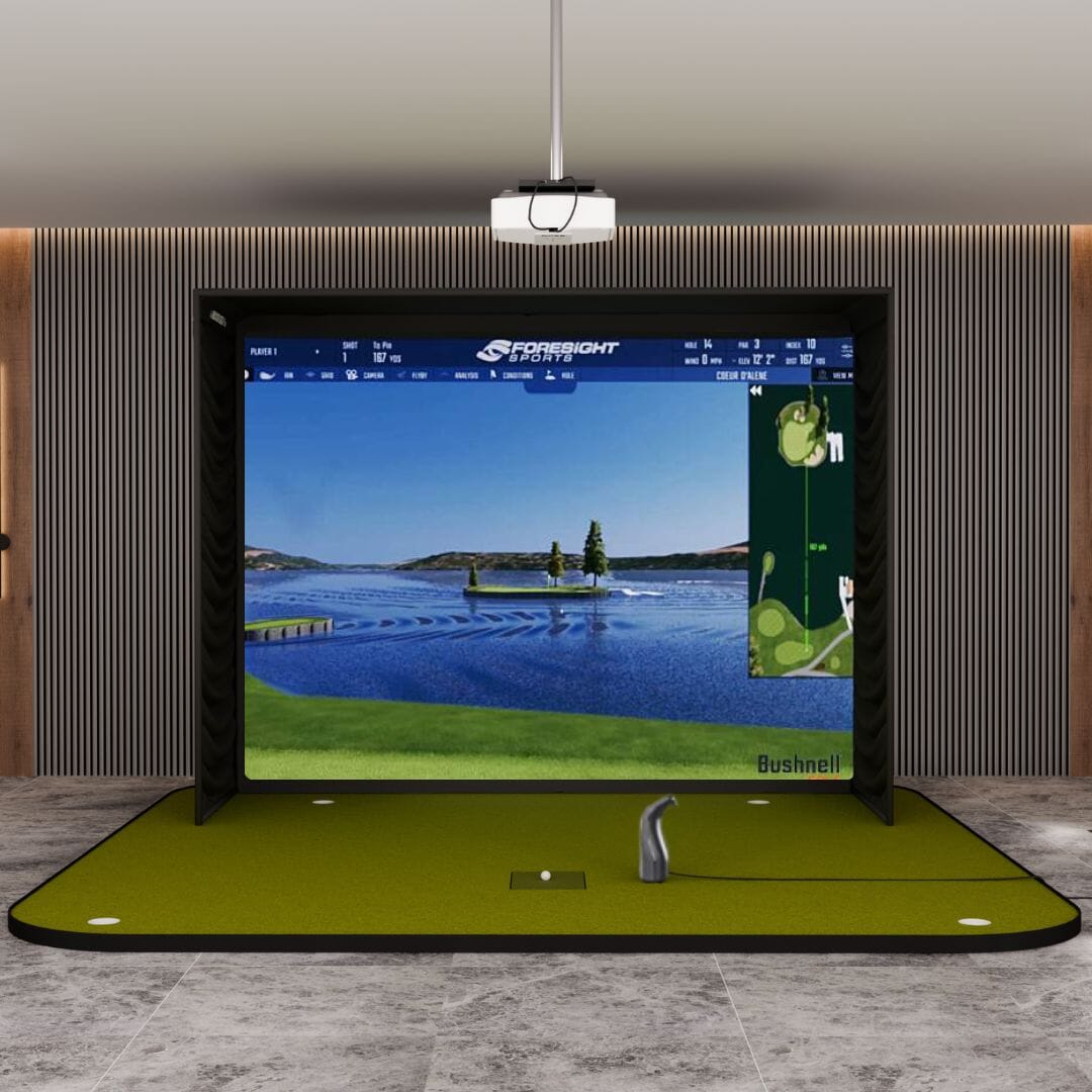 Shop Indoor Golf Bushnell Launch Pro i SIG12 Golf Simulator Package