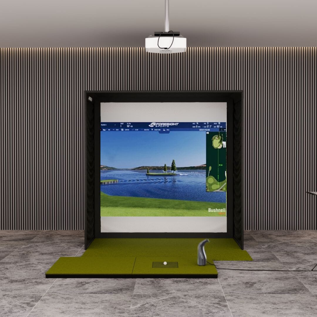 Shop Indoor Golf Bushnell Launch Pro i SIG8 Golf Simulator Package
